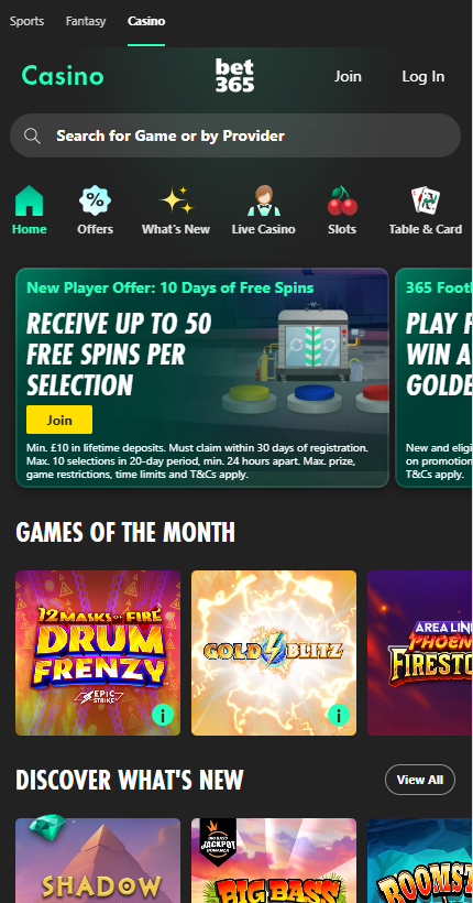 Bet365 Casino Betting App